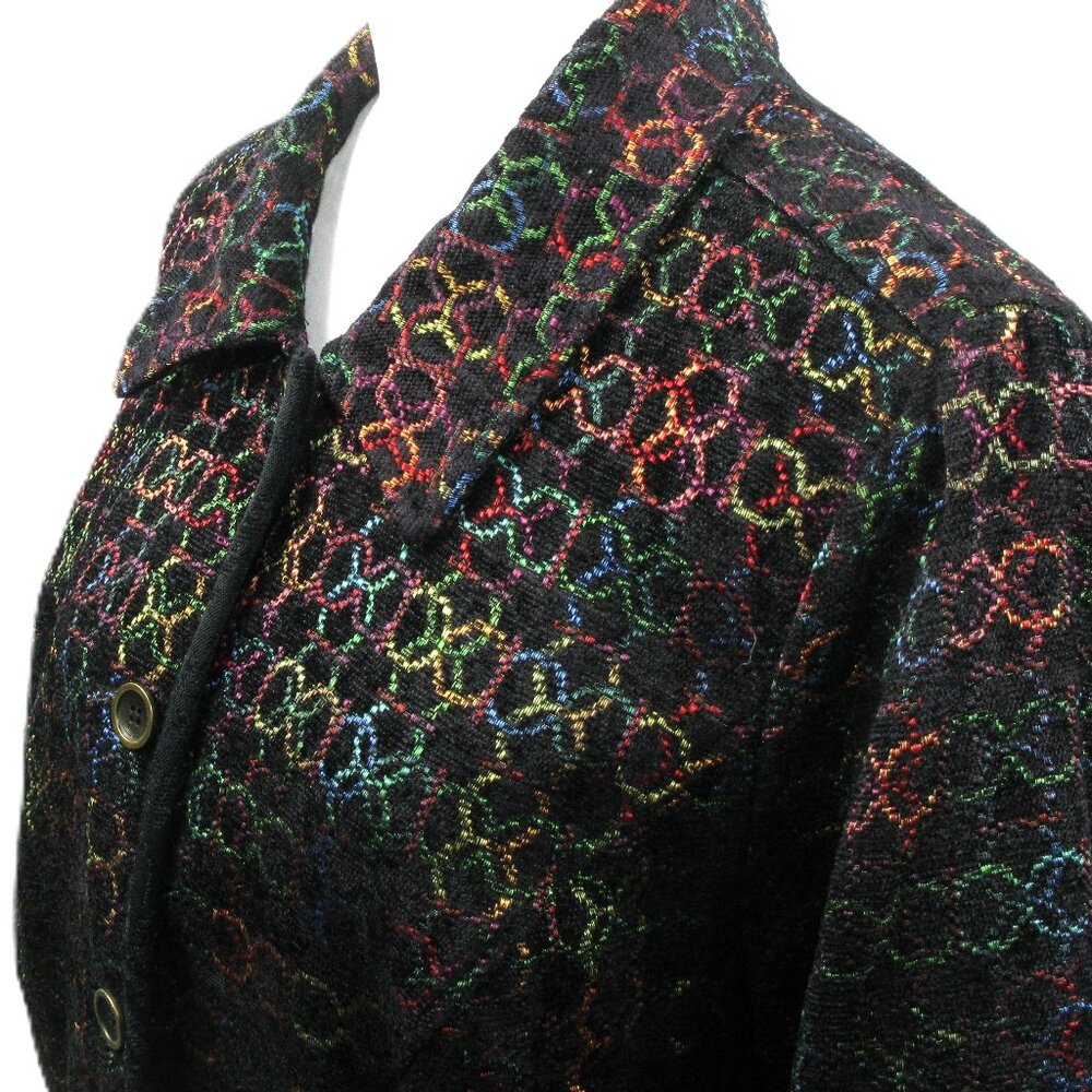 C.J. Banks Colorful Patterned Button Front Blazer… - image 1